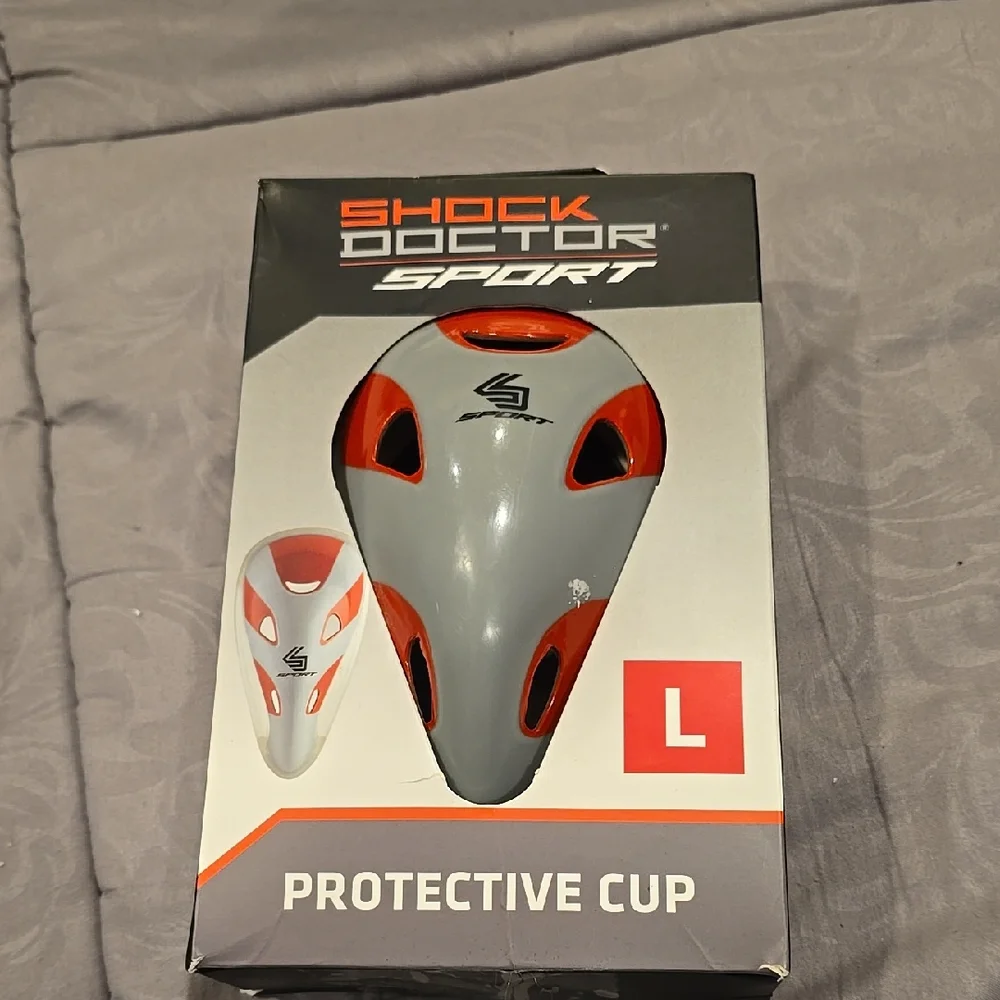❤️10/$13 New Shock Doctor Protective Cup - Gray and Red
